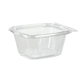 Fresh N' Sealed® Deli Container Hinged With Flat Lid 16 OZ PET Clear Rectangle 280/Case