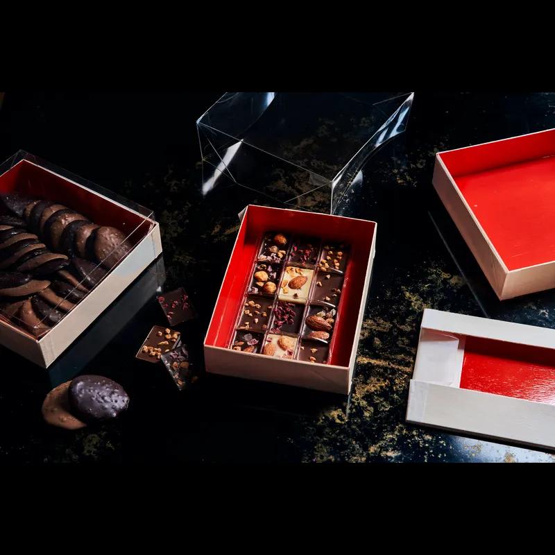 Take-Out Box 6.3X6.3X1.4 IN Wood Natural Microwave Safe 100 Count/Case