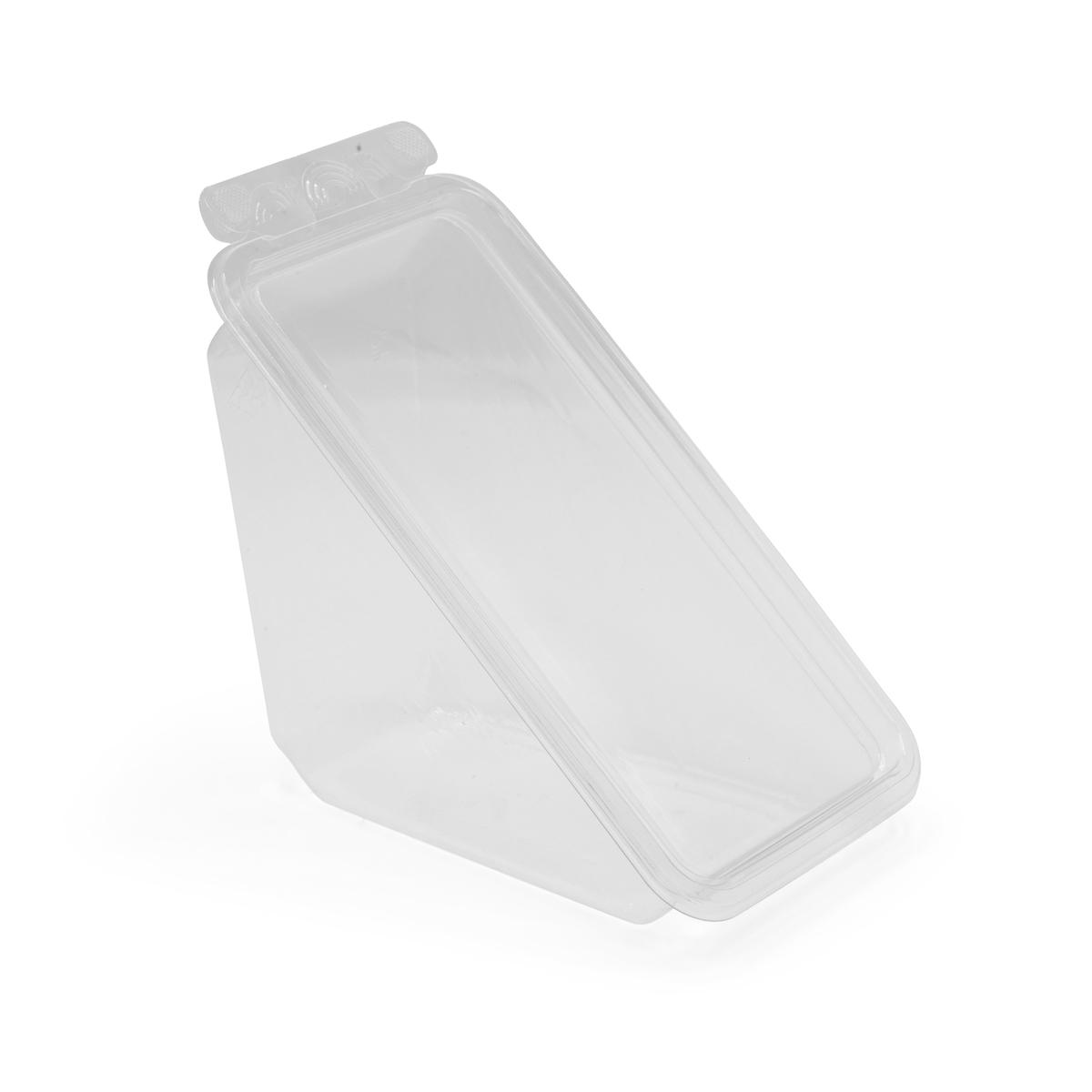 Fresh N' Sealed® Sandwich Wedge Hinged With Flat Lid 7X4X4 IN PET Clear Triangle 330/Case