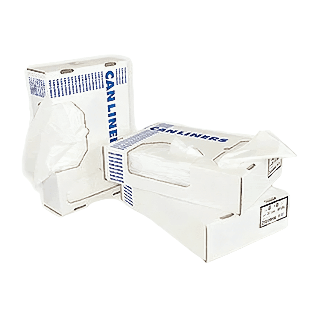 Victoria Bay Can Liner 33X39 IN White Plastic 0.75MIL Extra Heavy Roll 25 Count/Roll 6 Rolls/Case 150 Count/Case