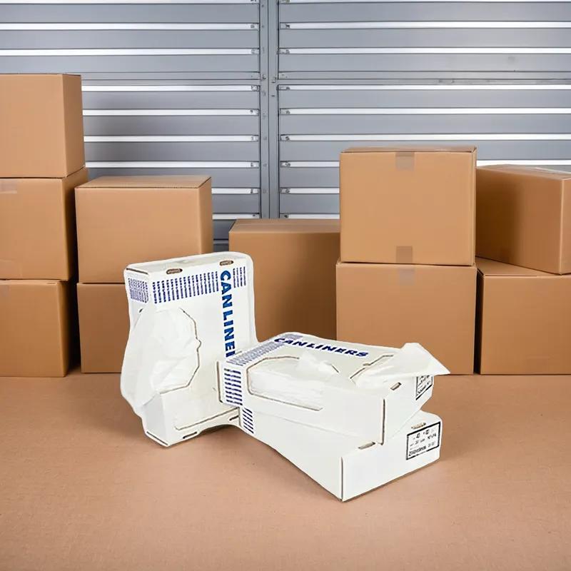 Victoria Bay Can Liner 33X39 IN White Plastic 0.75MIL Extra Heavy Roll 25 Count/Roll 6 Rolls/Case 150 Count/Case