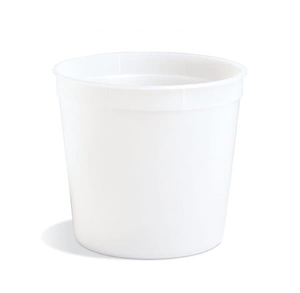 Classic Line Bucket & Tub Base 86 OZ HDPE Translucent Round 200/Case