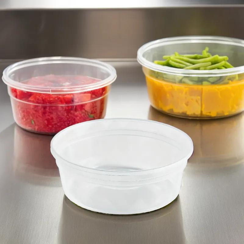 Deli Container Base & Lid Combo 8 OZ PP Clear Round 240/Case