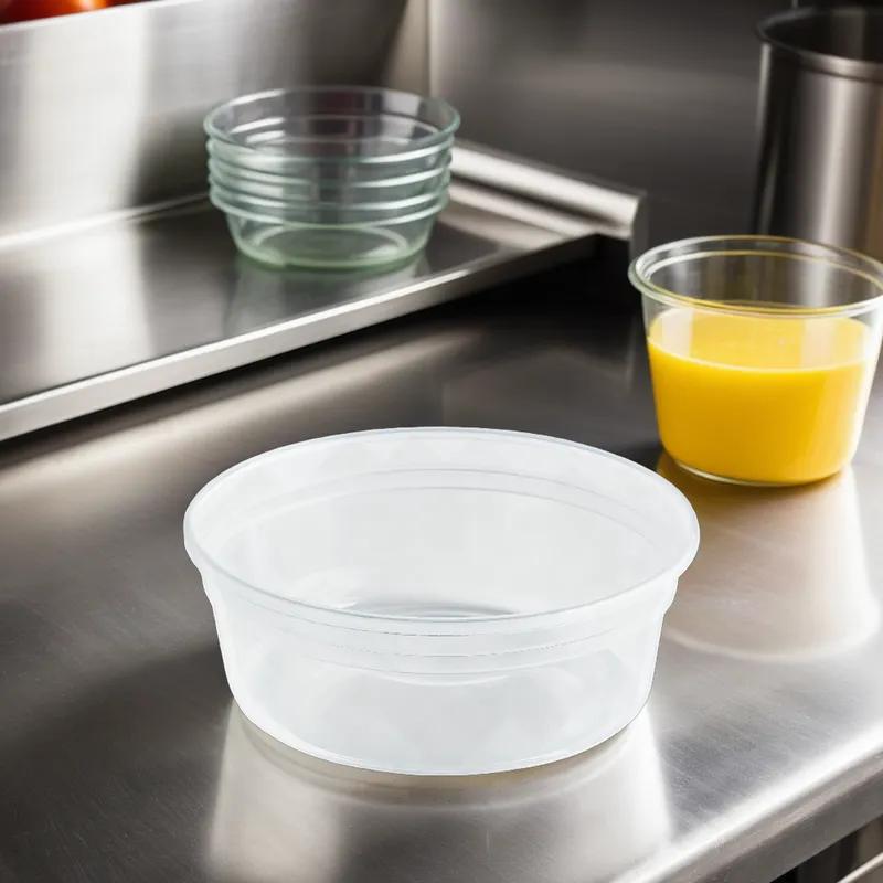 Deli Container Base & Lid Combo 8 OZ PP Clear Round 240/Case