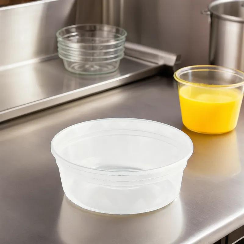 Deli Container Base & Lid Combo 8 OZ PP Clear Round 240/Case