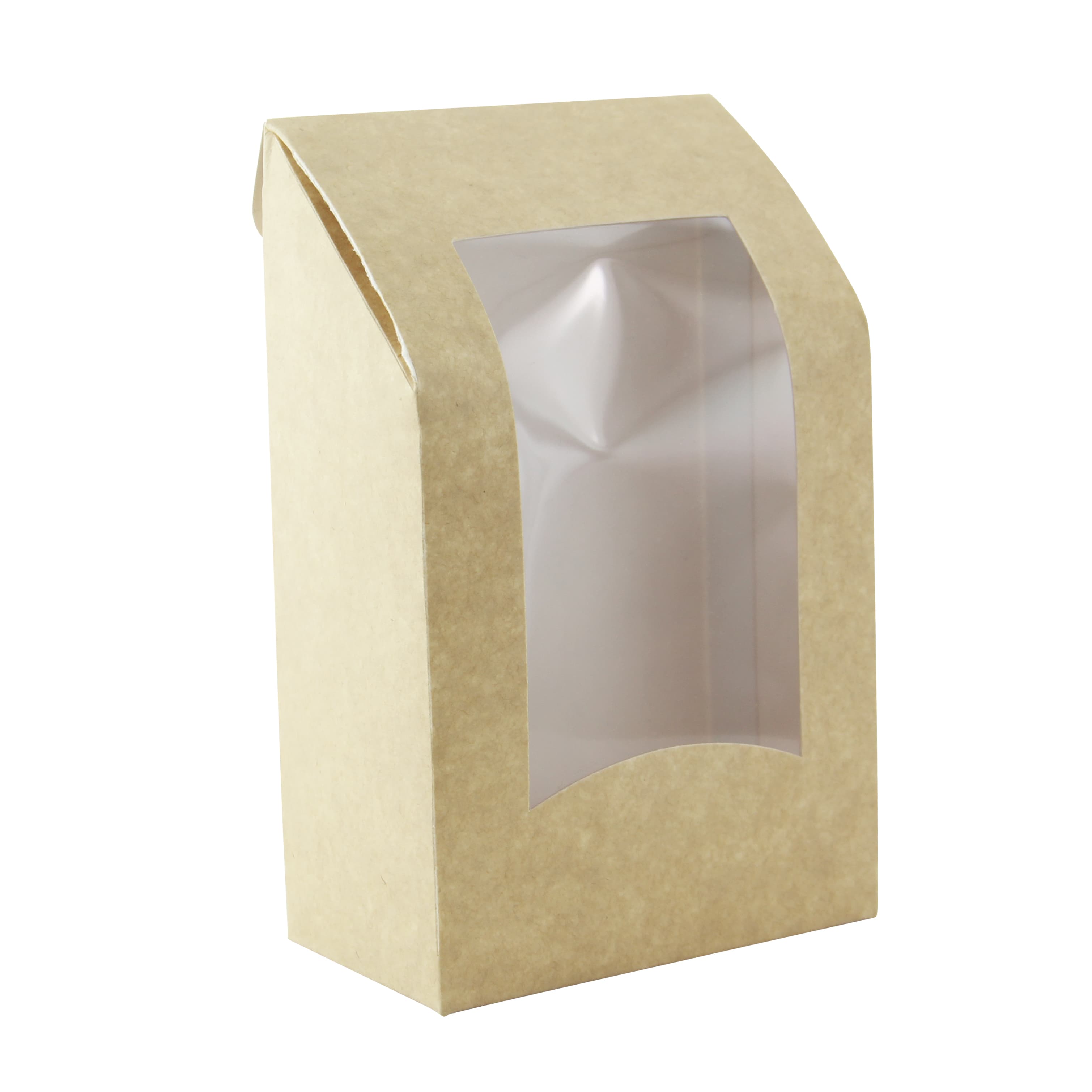 Cookie Bag 3.7X5.9+1.9 IN 24 OZ Paper Kraft With Window Freezer Safe 50 Count/Pack 12 Packs/Case 600 Count/Case