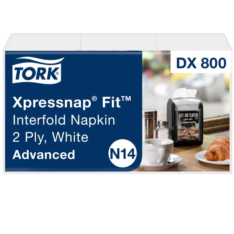 Tork Xpressnap Fit® Dispenser Napkins 8.39X6.5 IN 4.21X3.27 IN White Paper 2PLY Interfold Refill 120 Count/Pack 36 Packs/Case 4320 Count/Case