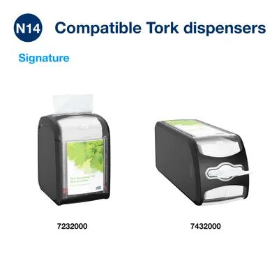 Tork Xpressnap Fit® Dispenser Napkins 8.39X6.5 IN 4.21X3.27 IN White Paper 2PLY Interfold Refill 120 Count/Pack 36 Packs/Case 4320 Count/Case