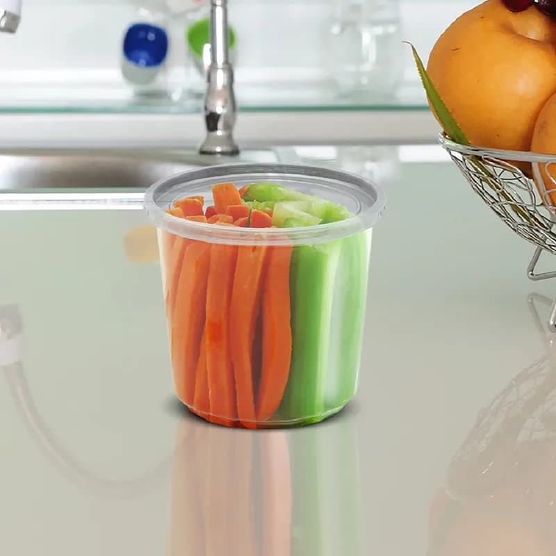 Deli Container Base 16 OZ PP Clear Microwave Safe 500/Case