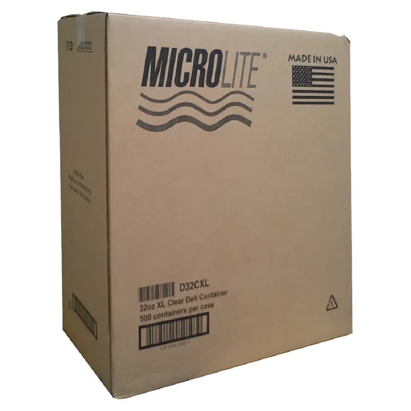 Deli Container Base 32 OZ PP Clear Microwave Safe 500/Case