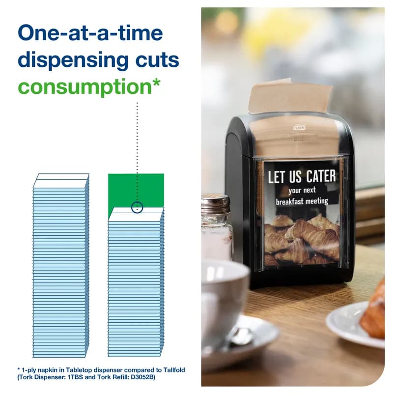 Tork Xpressnap® Dispenser Napkins 8.39X6.5 IN 4.21X3.27 IN Natural Paper 2PLY Interfold Embossed 120 Count/Pack 36 Packs/Case