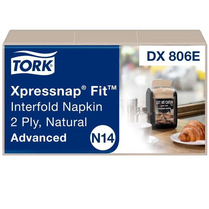 Tork Xpressnap® Dispenser Napkins 8.39X6.5 IN 4.21X3.27 IN Natural Paper 2PLY Interfold Embossed 120 Count/Pack 36 Packs/Case