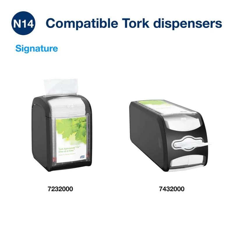 Tork Xpressnap® Dispenser Napkins 8.39X6.5 IN 4.21X3.27 IN Natural Paper 2PLY Interfold Embossed 120 Count/Pack 36 Packs/Case