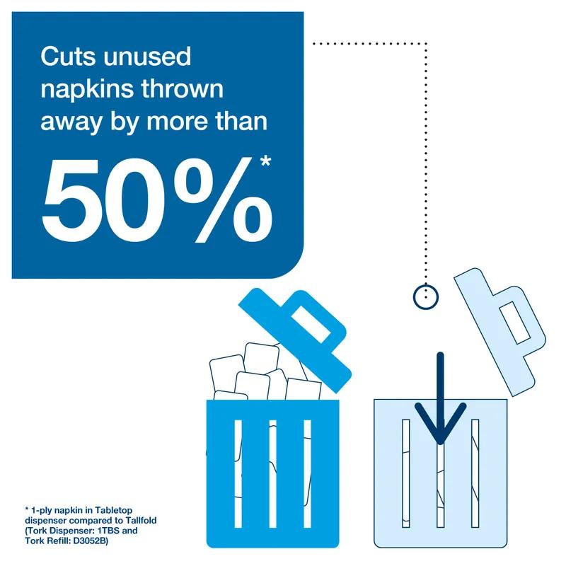 Tork Xpressnap® Dispenser Napkins 8.39X6.5 IN White Paper 1PLY Interfold 240 Count/Pack 36 Packs/Case