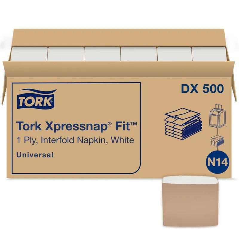 Tork Xpressnap® Dispenser Napkins 8.39X6.5 IN White Paper 1PLY Interfold 240 Count/Pack 36 Packs/Case