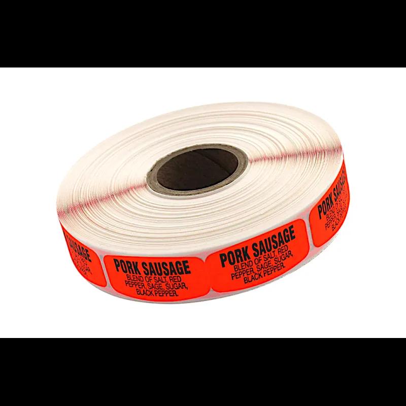 Pork Sausage Label Ingredients 1000/Roll