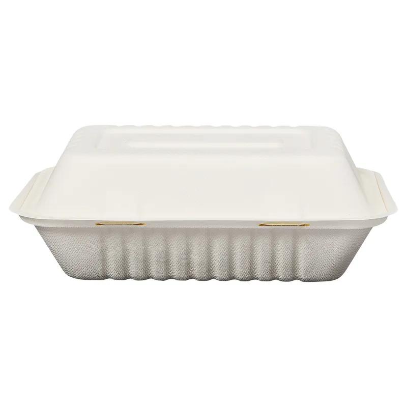 Victoria Bay Hoagie & Sub Take-Out Container Hinged 9X6X3 IN Plant Fiber White 250/Case