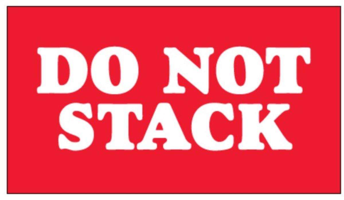 Do Not Stack Label 3X5 IN 500/Roll