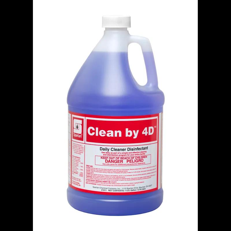 Clean by 4D® Light Fresh One-Step Disinfectant 1 GAL Daily Multi Surface Mild Acid Concentrate Bactericidal 4/Case