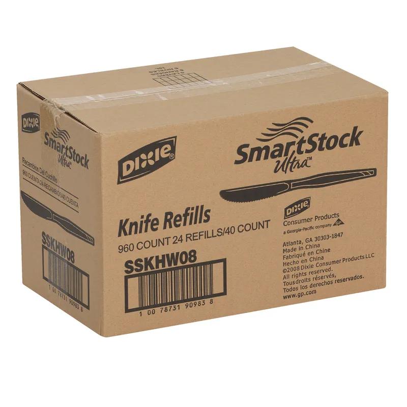Dixie® Ultra SmartStock® Series-F Knife PS Black Heavyweight Refill 40 Count/Pack 24 Packs/Case 960 Count/Case
