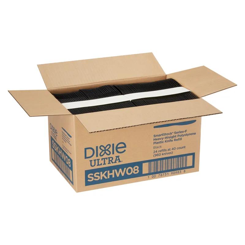 Dixie® Ultra SmartStock® Series-F Knife PS Black Heavyweight Refill 40 Count/Pack 24 Packs/Case 960 Count/Case