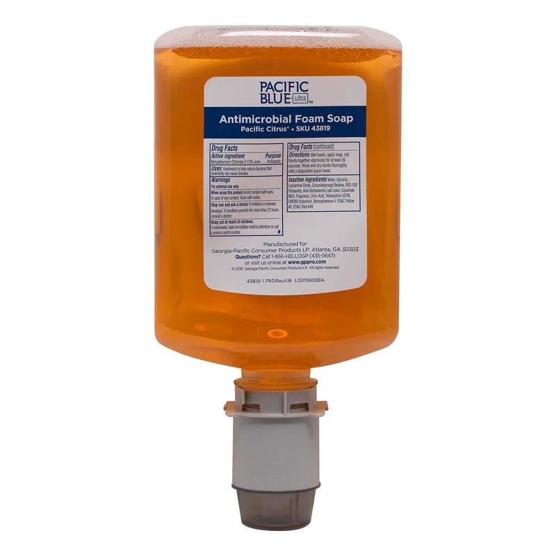 Pacific Blue Ultra™ Hand Soap Foam 1200 mL Pacific Citrus Orange Antimicrobial BZK 4/Case