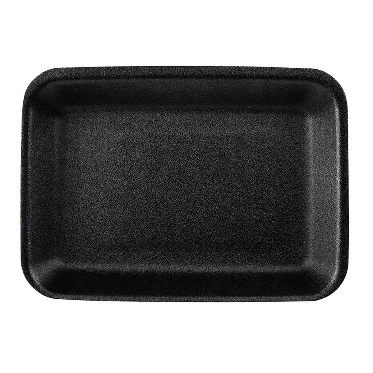 4 Meat Tray 7.25X9.25X1.25 IN Polystyrene Foam Black Rectangle Heavy 500/Case