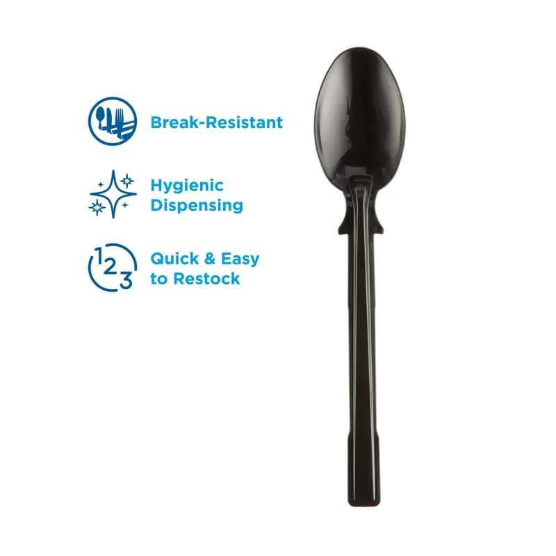 Dixie® Ultra SmartStock® Series-T Teaspoon PP Black Heavy Duty Refill 960/Case