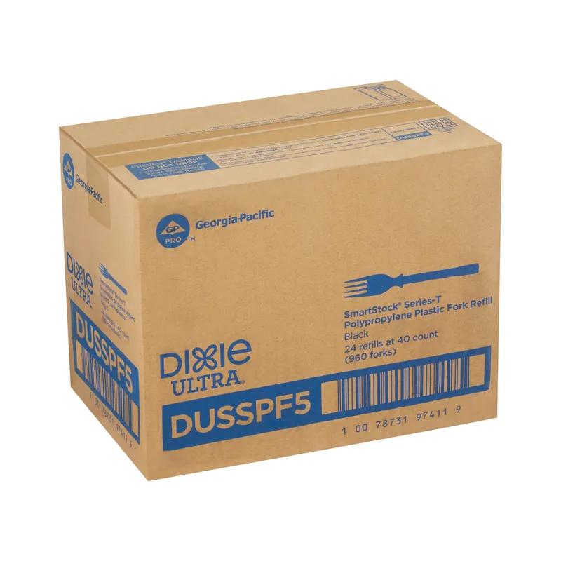 Dixie® Ultra SmartStock® Series-T Fork 6.450 IN PP Black Heavy Duty Refill 960/Case