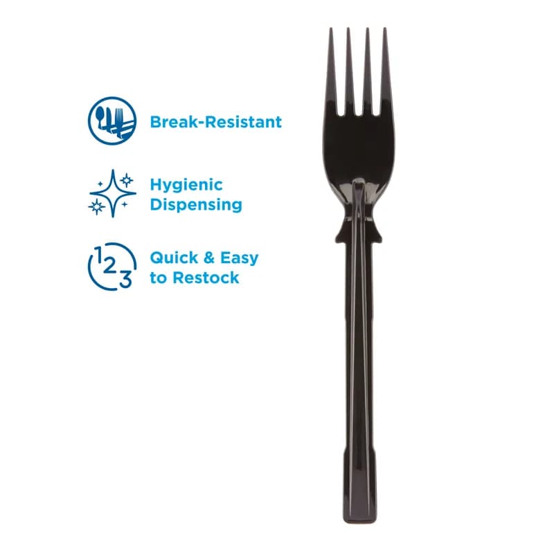 Dixie® Ultra SmartStock® Series-T Fork 6.450 IN PP Black Heavy Duty Refill 960/Case