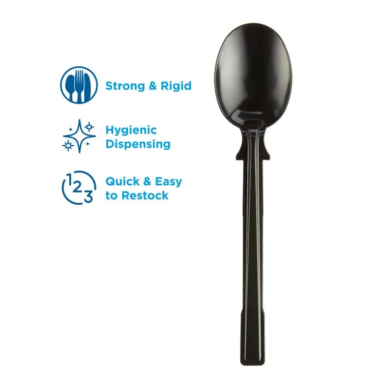 Dixie® Ultra SmartStock® Series-T Soup Spoon PS Black Medium Weight Refill 960/Case