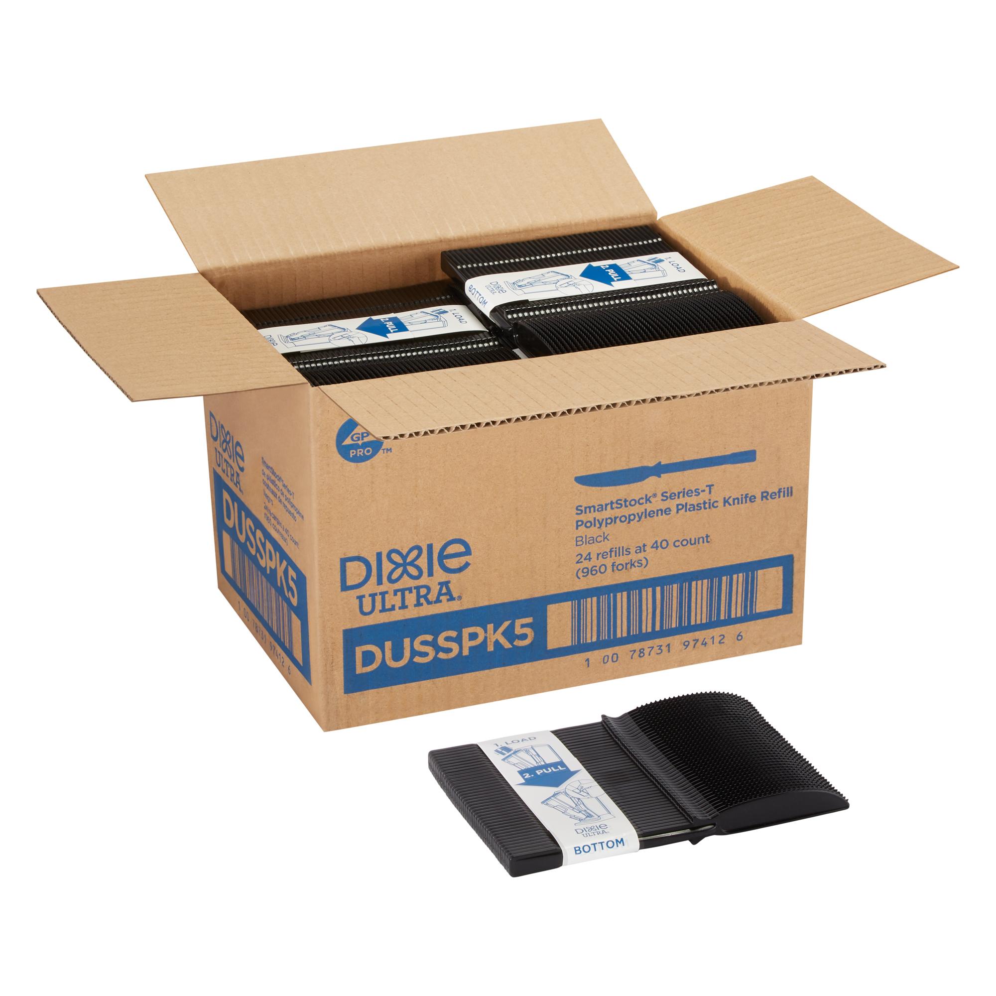 Dixie® Ultra SmartStock® Series-T Knife PP Black Heavy Duty Refill 960/Case