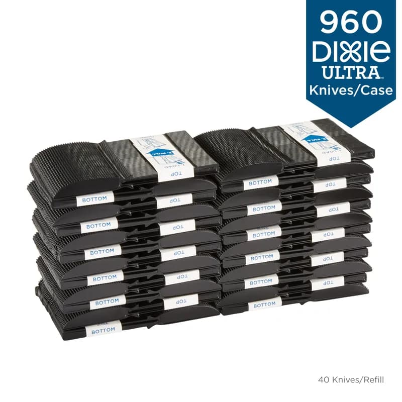 Dixie® Ultra SmartStock® Series-T Knife 5.5 IN PS Black Medium Weight Refill 960/Case