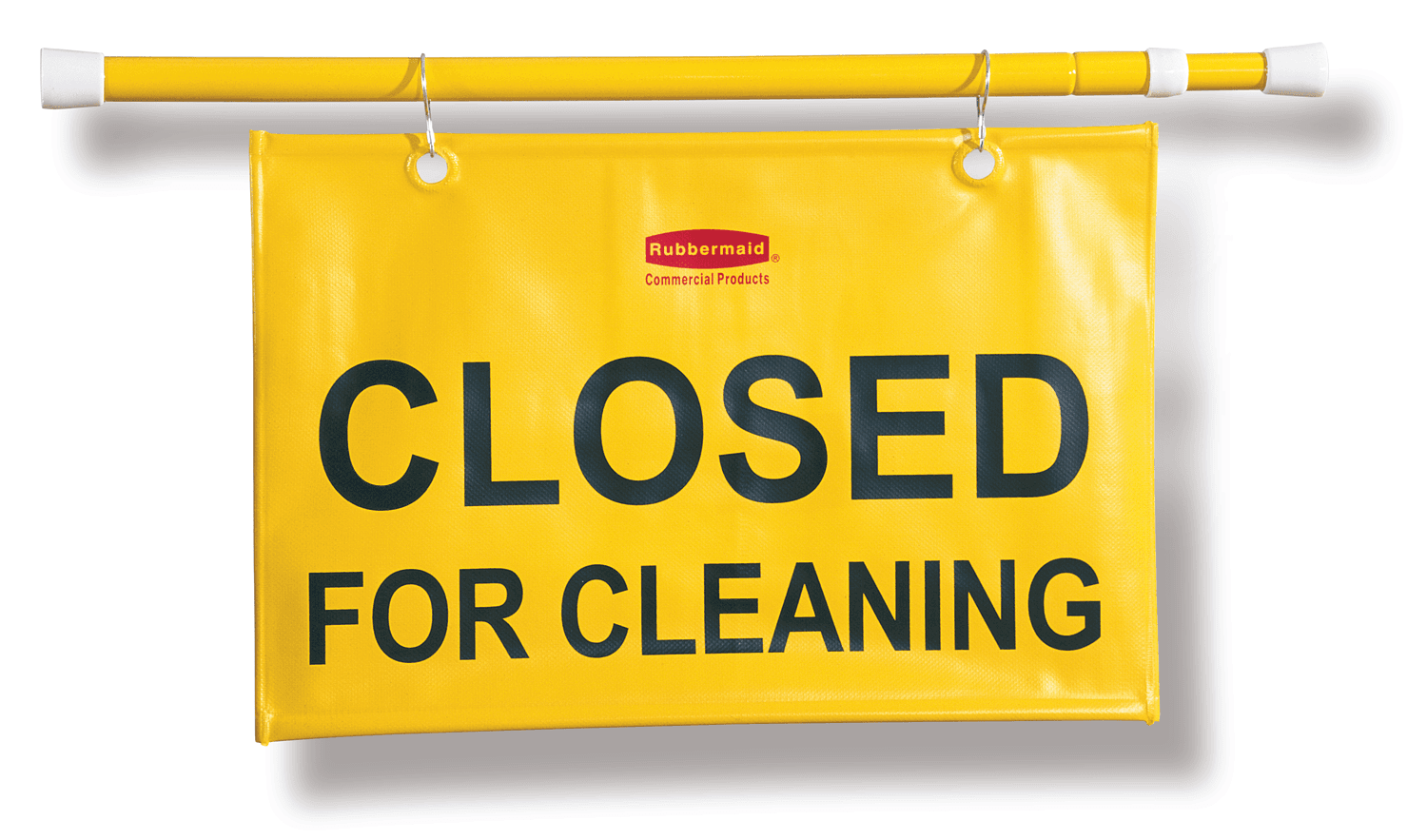 Hanging Sign 13X28X13 IN Closed For Cleaning Yellow Plastic English Language Only 1/Each