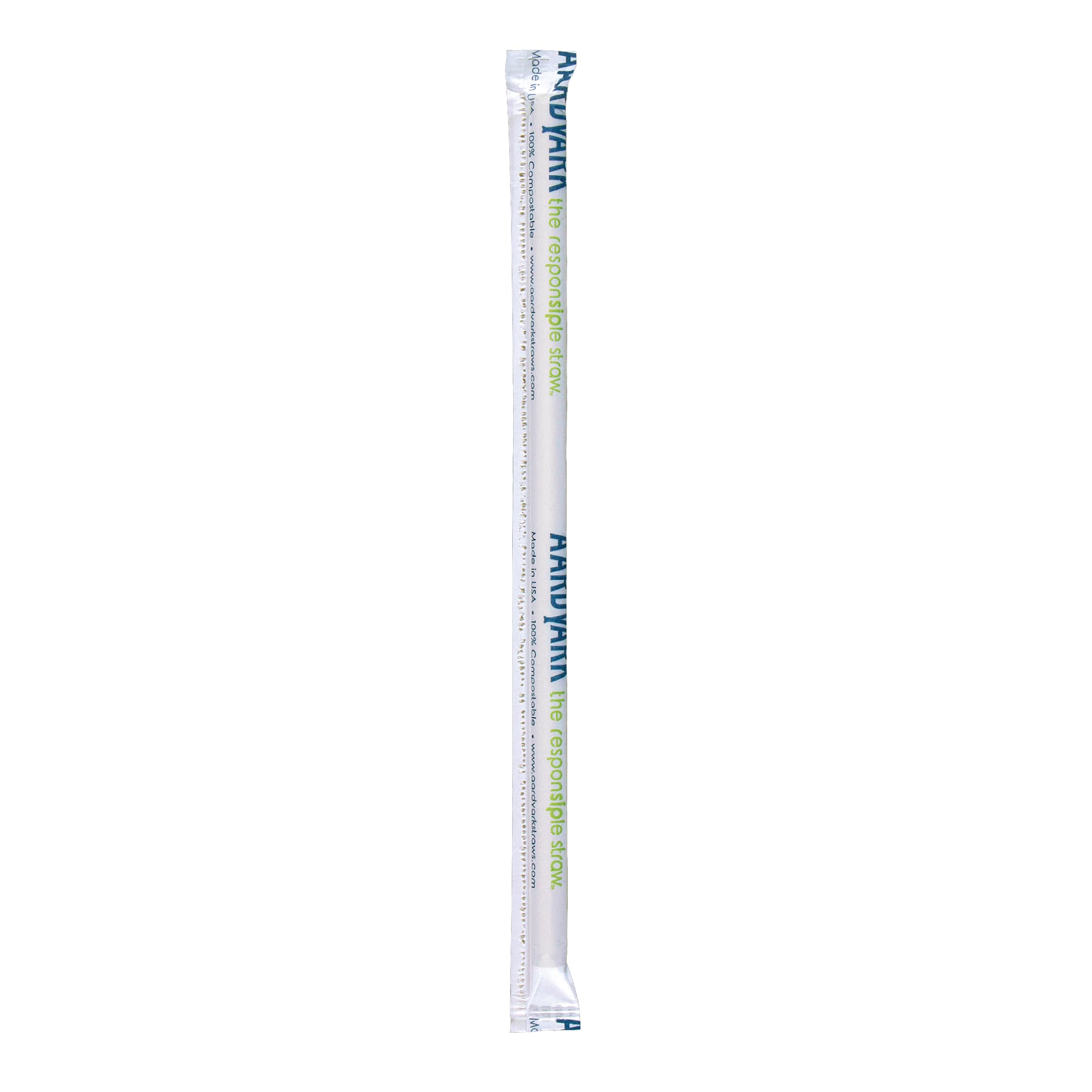 Aardvark® Giant Straw 0.292X10 IN Paper Black Wrapped 2400/Case