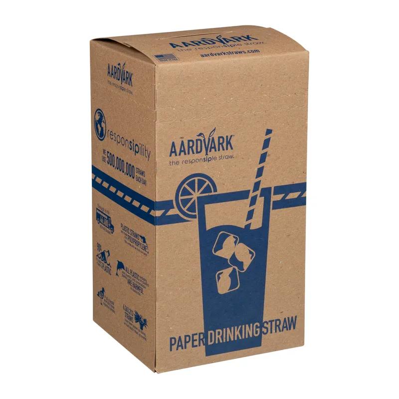 Aardvark® Giant Straw 0.292X10 IN Paper Black Wrapped 2400/Case
