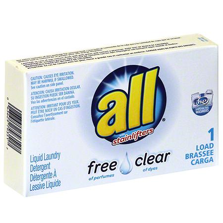 All Free Clear Unscented Laundry Detergent 1.6 OZ Liquid 100/Case