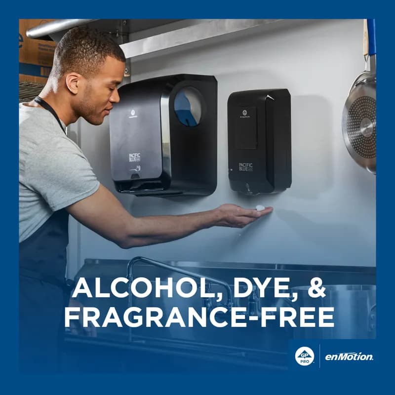 enMotion® Hand Sanitizer Foam 1000 mL Unscented Fragrance Free Clear Alcohol Free E3 Rated 2/Case