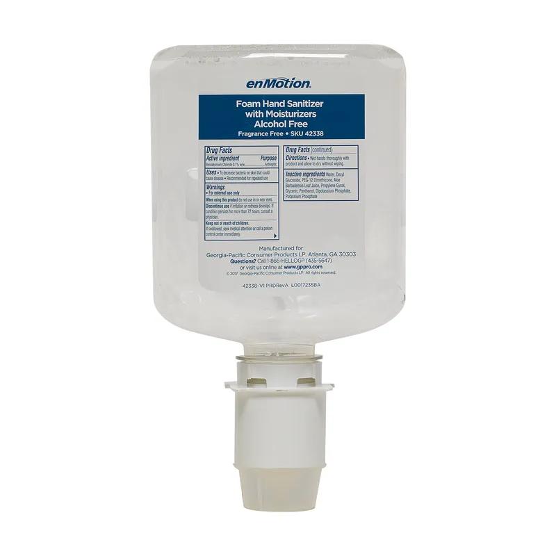 enMotion® Hand Sanitizer Foam 1000 mL Unscented Fragrance Free Clear Alcohol Free E3 Rated 2/Case