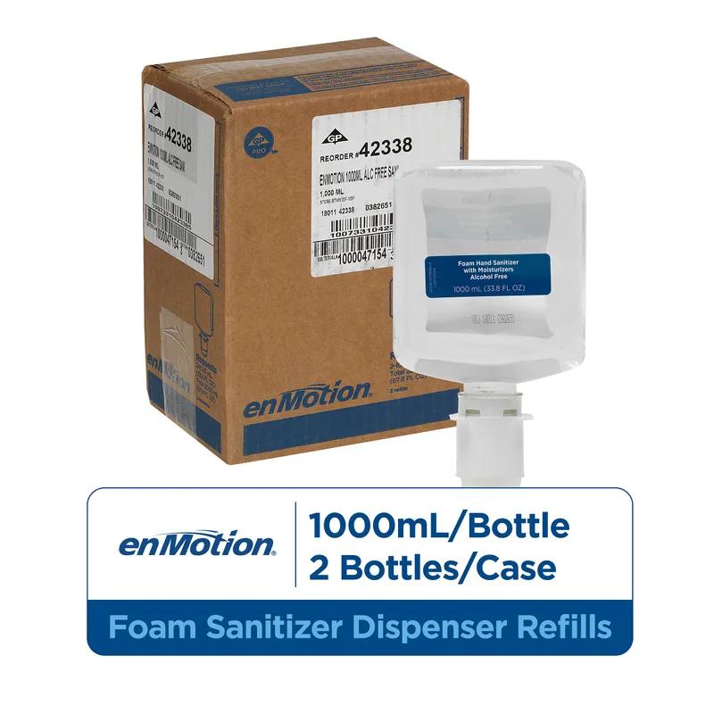 enMotion® Hand Sanitizer Foam 1000 mL Unscented Fragrance Free Clear Alcohol Free E3 Rated 2/Case