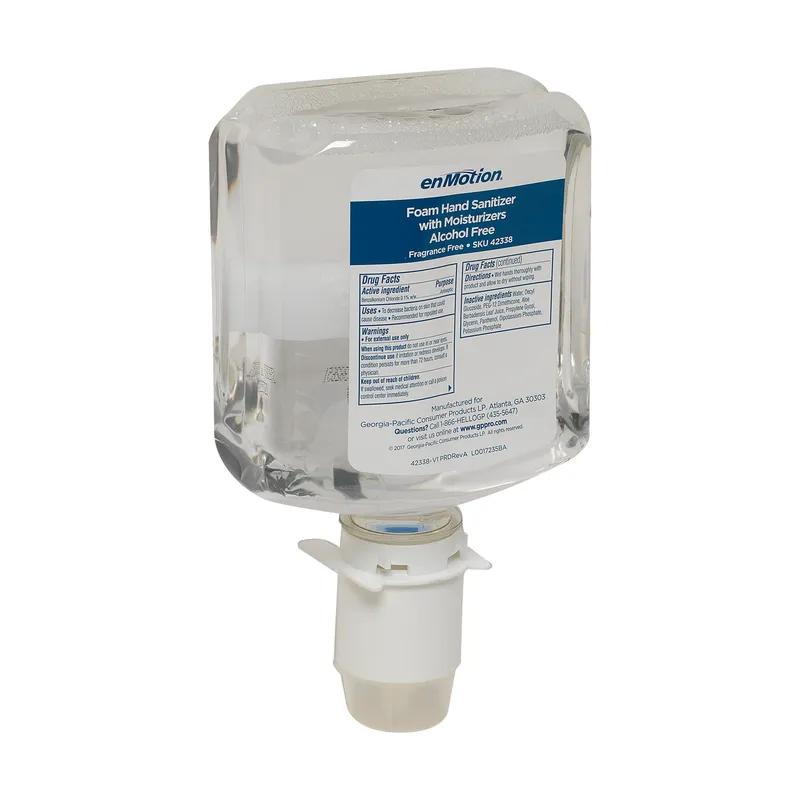 enMotion® Hand Sanitizer Foam 1000 mL Unscented Fragrance Free Clear Alcohol Free E3 Rated 2/Case