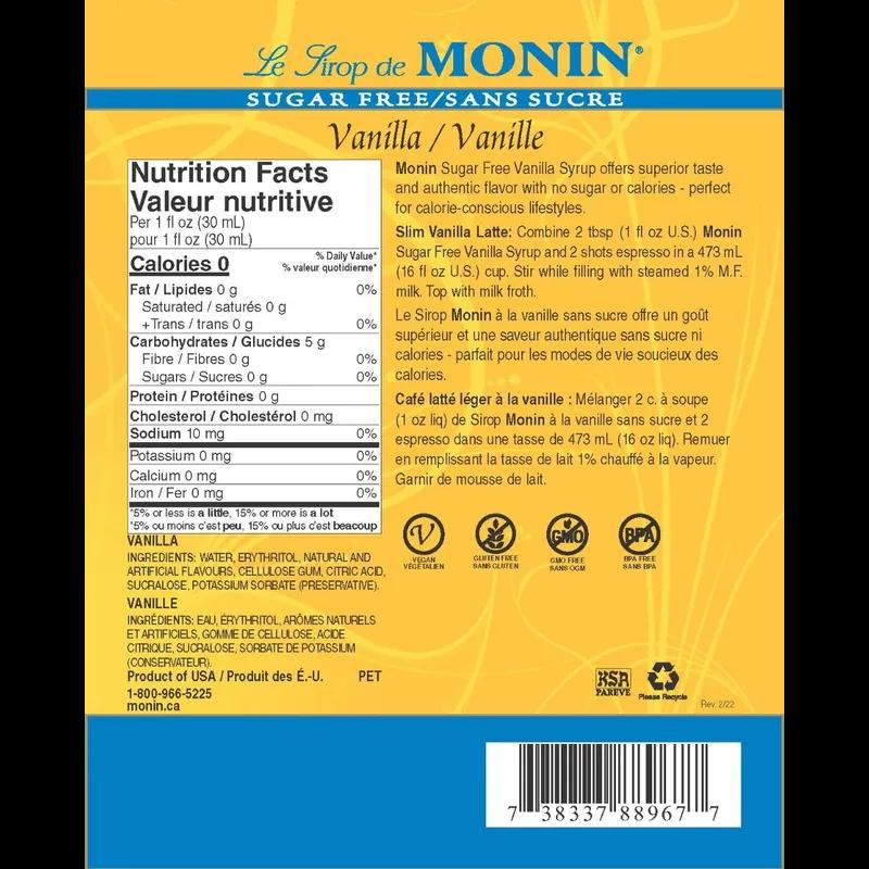 Vanilla Syrup 1 L Sugar-Free 4/Case