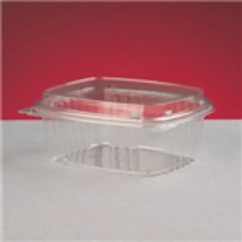 Deli Container Hinged With Dome Lid 12 OZ PET Clear Square 200/Case