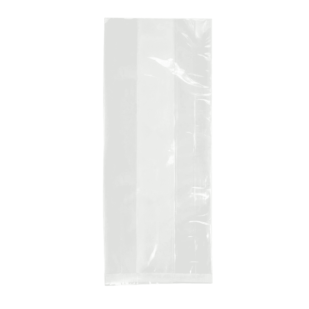 Bag 6.5X2.25X12 IN BOPP 1.2MIL Clear With Sealable Closure Side Gusset 100/Pack