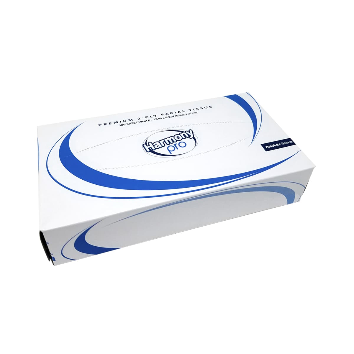 Harmony® Facial Tissue 8.3X7.4 IN 2PLY Tissue Paper White 100 Sheets/Pack 3000 Sheets/Case