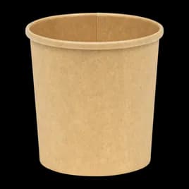 Soup Food Container Base 16 OZ Paperboard Kraft Tall Leak Resistant 500/Case