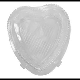 Essentials Take-Out Container Hinged With Dome Lid 9 IN RPET Clear Heart 25/Case