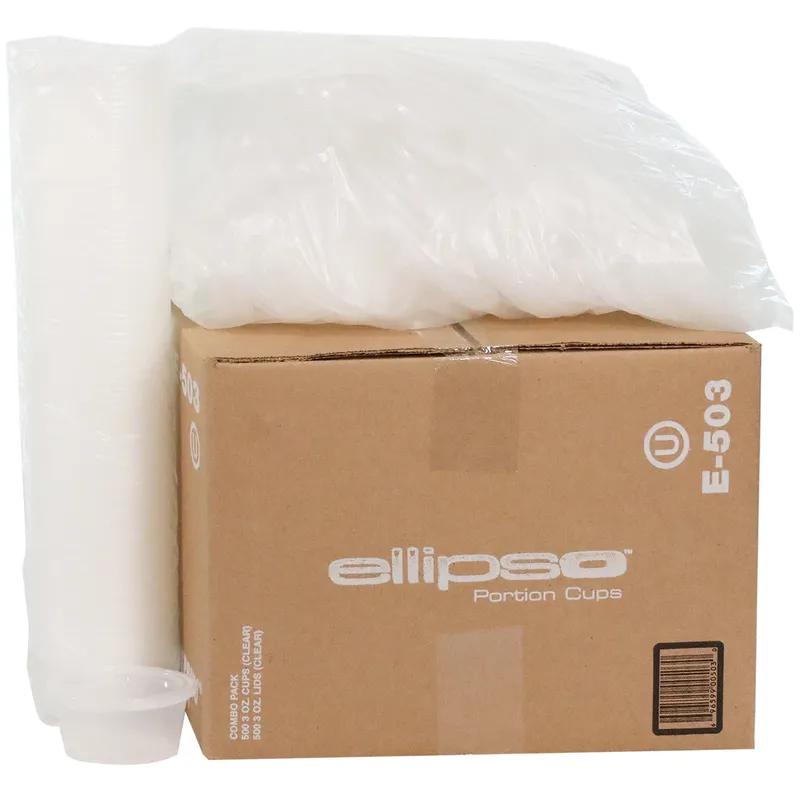 Souffle & Portion Cup Lid Combo 3 OZ PP Clear 500/Case