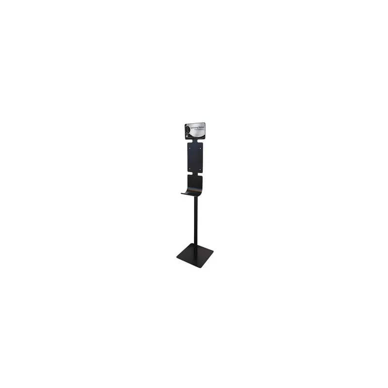 Hand Sanitizer Floor Stand Black Station Hands Free 1/Each