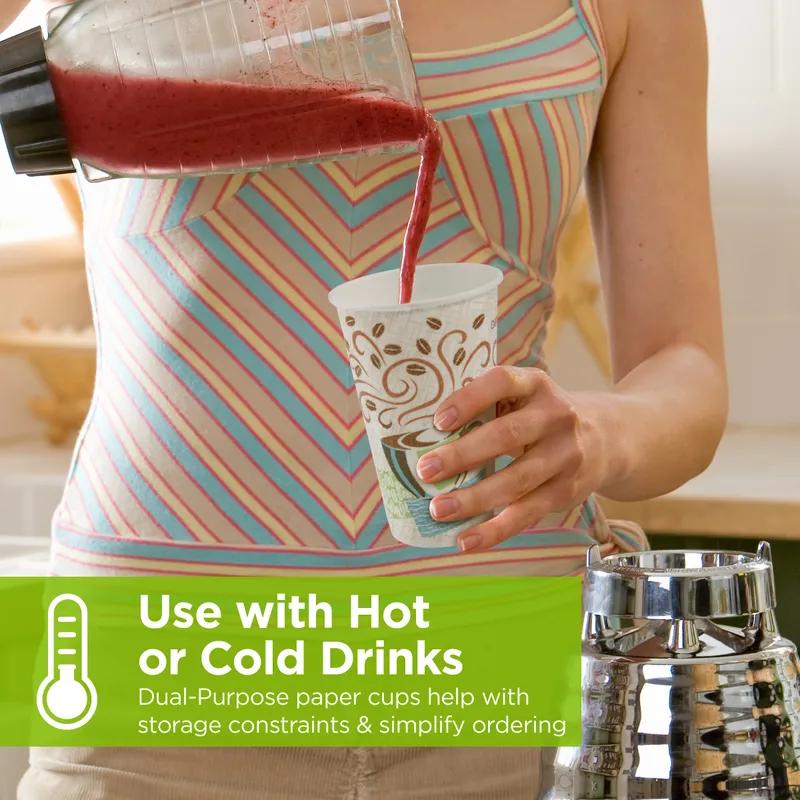 Dixie® Perfect Touch Hot Cup Insulated 8 OZ Double Wall Poly-Coated Paper White 1000/Case